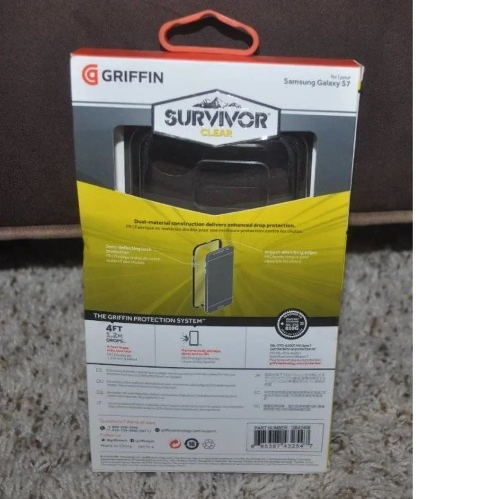 Samsung Galaxy S7 Phone Case Griffin Survivor Clear Shatter Scratch Resistant
